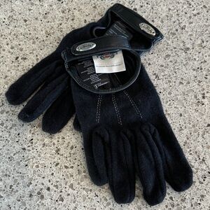 Harley Davidson Black Leather Riding Gloves